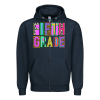 Navy fifth grade Zipper Hoodie - NancyCooperArtShop
