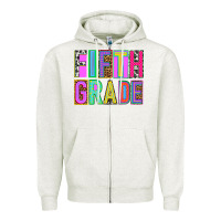 Oatmeal Heather fifth grade Zipper Hoodie - NancyCooperArtShop