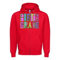 Red fifth grade Zipper Hoodie - NancyCooperArtShop