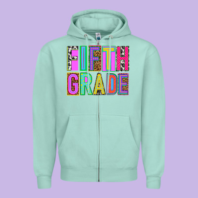 Fifth Grade Zipper Hoodie Designed By Nancycooperartshop