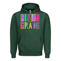 Sports Green fifth grade Zipper Hoodie - NancyCooperArtShop