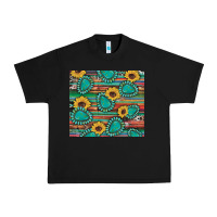 Black western gemstone sunflowers serape cowhide glitter wooden Urban Heavy Tee - Artiststas