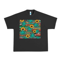 Pigment Black western gemstone sunflowers serape cowhide glitter wooden Urban Heavy Tee - Artiststas
