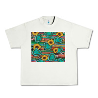 Pistachio western gemstone sunflowers serape cowhide glitter wooden Urban Heavy Tee - Artiststas