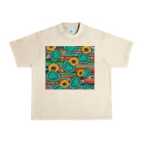Sandshell western gemstone sunflowers serape cowhide glitter wooden Urban Heavy Tee - Artiststas