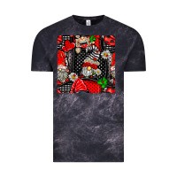 Cloud Black ladybug gnomes seamless pattern Vintage Tee - BundleAndBundleShop
