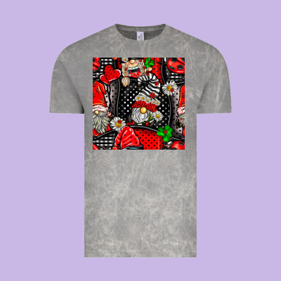 Ladybug Gnomes Seamless Pattern Vintage Tee Designed By Bundleandbundleshop