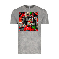 Cloud Rock ladybug gnomes seamless pattern Vintage Tee - BundleAndBundleShop