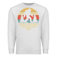 Oatmeal Heather Bigfoot Social Distancing World Champion Premium Sweatshirt - Bettercallsaul