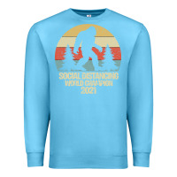 Ocean Blue Bigfoot Social Distancing World Champion Premium Sweatshirt - Bettercallsaul
