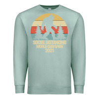 Seafoam Bigfoot Social Distancing World Champion Premium Sweatshirt - Bettercallsaul