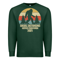Sports Green Bigfoot Social Distancing World Champion Premium Sweatshirt - Bettercallsaul