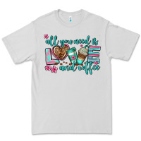 Dove Grey all you need is love and coffee Premium Tee - AdoDesignShop