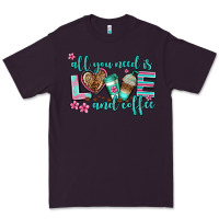 Plum all you need is love and coffee Premium Tee - AdoDesignShop