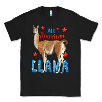 Black All American Llama Classic Tee - LillyAllenDesigns