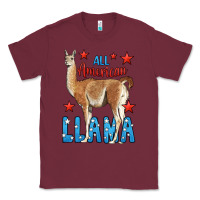 Burgundy All American Llama Classic Tee - LillyAllenDesigns