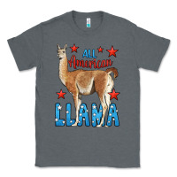 Charcoal Heather All American Llama Classic Tee - LillyAllenDesigns