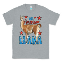 Heather Grey All American Llama Classic Tee - LillyAllenDesigns