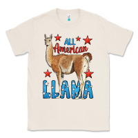 Natural All American Llama Classic Tee - LillyAllenDesigns