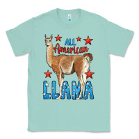 Seafoam All American Llama Classic Tee - LillyAllenDesigns