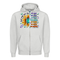 Dove Grey you are inspiration Zipper Hoodie - MaliasSmallBusiness