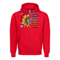 Red you are inspiration Zipper Hoodie - MaliasSmallBusiness