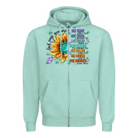 Seafoam you are inspiration Zipper Hoodie - MaliasSmallBusiness