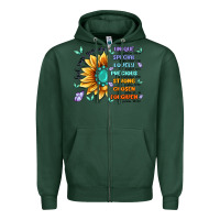 Sports Green you are inspiration Zipper Hoodie - MaliasSmallBusiness