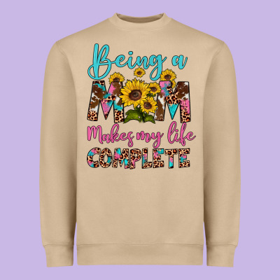 Being A Mom Makes My Life Complete Heavyweight Sweatshirt Designed By Artiststas