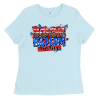 Baby Blue boom boom baby Ladies Tee - Zillion Design Studio