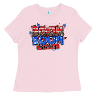 Bubblegum Pink boom boom baby Ladies Tee - Zillion Design Studio
