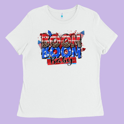 Boom Boom Baby Ladies Tee Designed By Zillion Design Studio