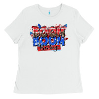 White boom boom baby Ladies Tee - Zillion Design Studio