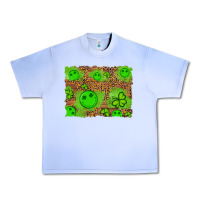 Grape Ice shamrock glitter leopard and wood background Urban Heavy Tee - Artiststas