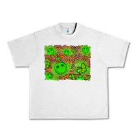 Lunar Rock shamrock glitter leopard and wood background Urban Heavy Tee - Artiststas