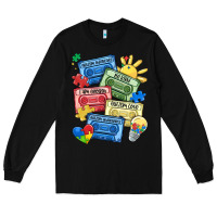 Black autism cassette tapes Long Sleeve Tee - MaliasSmallBusiness