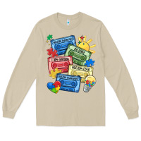 Mushroom autism cassette tapes Long Sleeve Tee - MaliasSmallBusiness