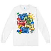 White autism cassette tapes Long Sleeve Tee - MaliasSmallBusiness