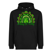 Black Saint Patricks Day Happy Go Lucky Rainbow Heavyweight Hoodie - RanaPortraitStore