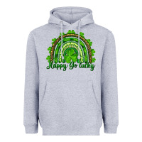 Saint Patricks Day Happy Go Lucky Rainbow Heavyweight Hoodie | Teevron