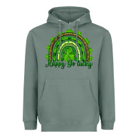 Sage Saint Patricks Day Happy Go Lucky Rainbow Heavyweight Hoodie - RanaPortraitStore