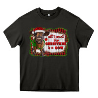 Asphalt all i want for christmas is a cow highland calf Heavy Core Tee - RanaPortraitStore