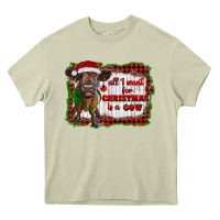 Mossy all i want for christmas is a cow highland calf Heavy Core Tee - RanaPortraitStore