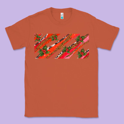 Leopar And Cowhide With Mistletoe Classic Tee Designed By Adodesignshop