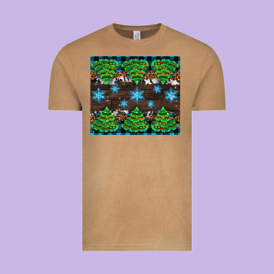 Christmas Tree With Snow Vintage Tee Designed By Adodesignshop