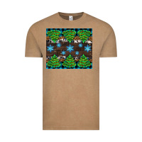 Vintage Coffee Christmas tree with snow Vintage Tee - AdoDesignShop