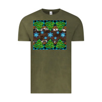 Vintage Olive Christmas tree with snow Vintage Tee - AdoDesignShop
