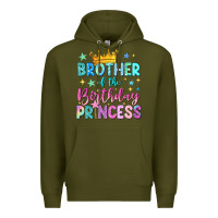 Army Green brother of the birthday princess Premium Hoodie - NancyCooperArtShop