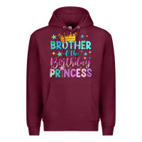 Burgundy brother of the birthday princess Premium Hoodie - NancyCooperArtShop