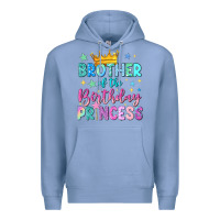 Colony Blue brother of the birthday princess Premium Hoodie - NancyCooperArtShop